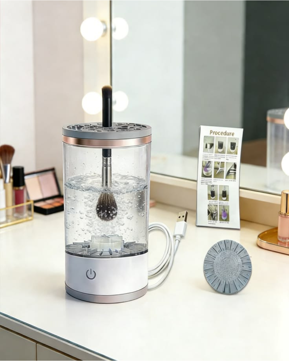 Nettoyeur Électrique de Pinceaux de Maquillage