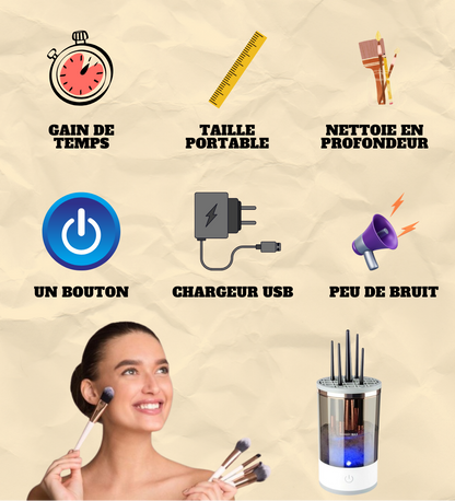 Nettoyeur Électrique de Pinceaux de Maquillage